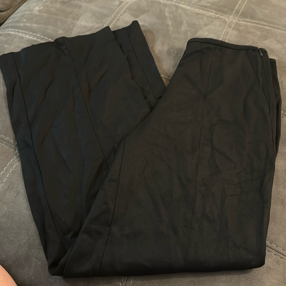 Ann Taylor Curvy Fit Side Zipper Wide Leg Dress Pants Size 0